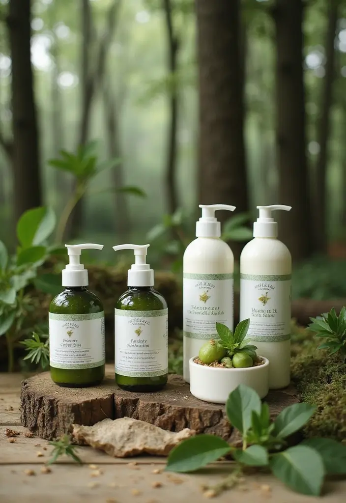 30+ Forest Bathroom Ideas That Bring Nature Indoors - 17. Eco-Friendly Toiletries