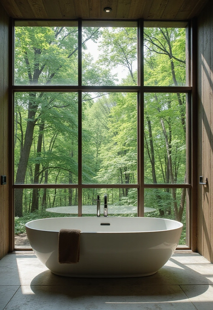 30+ Forest Bathroom Ideas That Bring Nature Indoors - 18. Forest Views