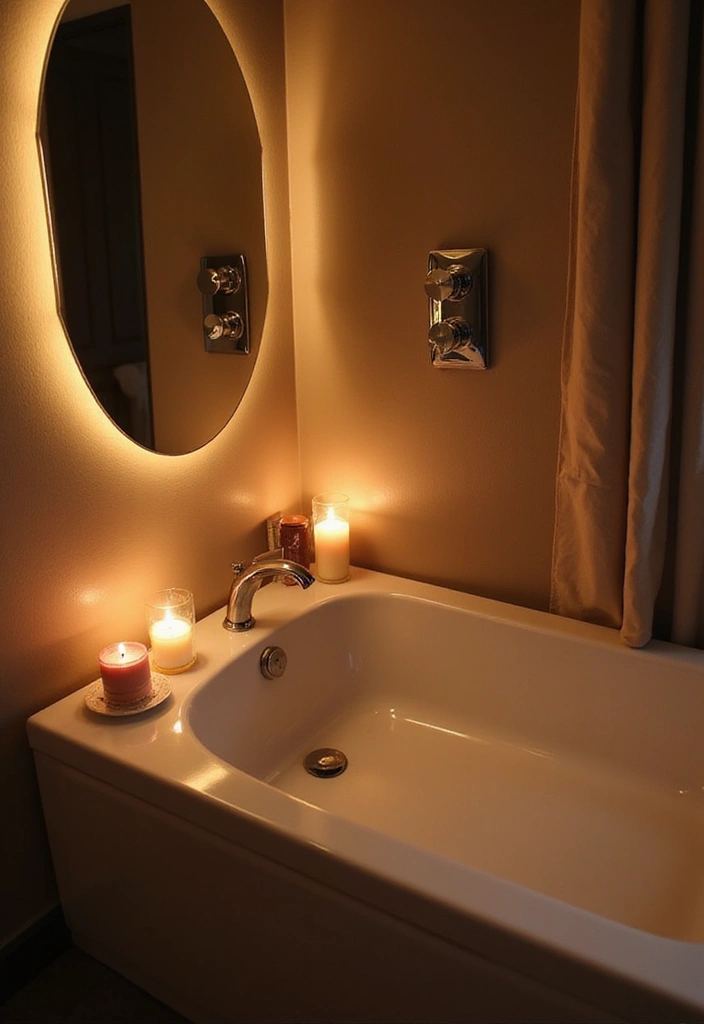 30+ Forest Bathroom Ideas That Bring Nature Indoors - 26. Soft Ambient Lighting