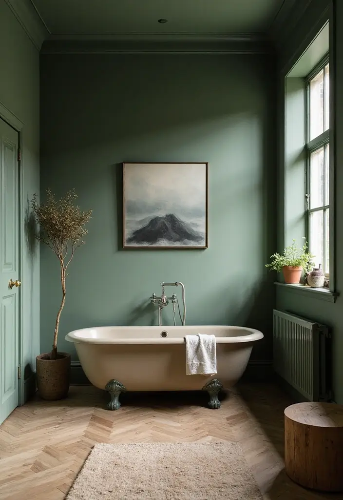 30+ Forest Bathroom Ideas That Bring Nature Indoors - 3. Earthy Color Palette