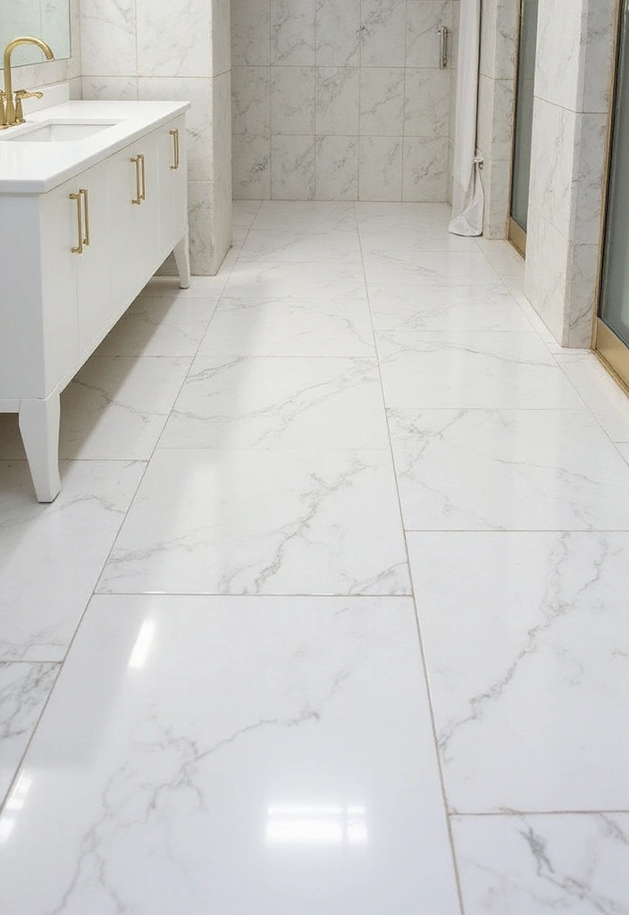 30+ Marble Tile Bathroom Ideas That Feel Luxurious 1 30+ Marble Tile Bathroom Ideas That Feel Luxurious - 1. Classic White Marble Elegance