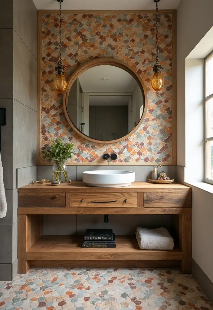 30+ Mediterranean Bathroom Design Ideas You’ll Love 12 30+ Mediterranean Bathroom Design Ideas You’ll Love - 12. Unique Vanity Designs