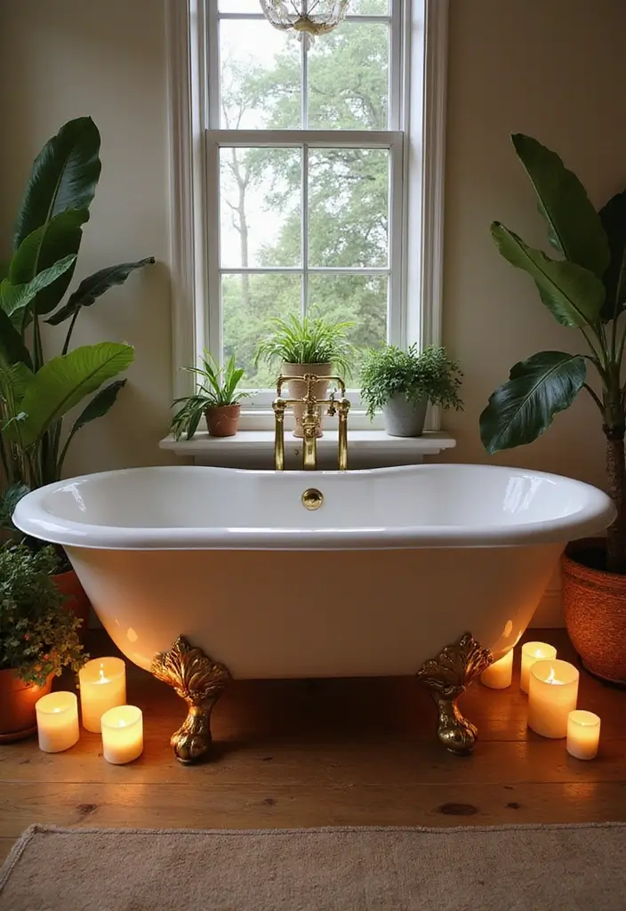 30+ Mediterranean Bathroom Design Ideas You’ll Love 14 30+ Mediterranean Bathroom Design Ideas You’ll Love - 14. Vintage Bathtubs