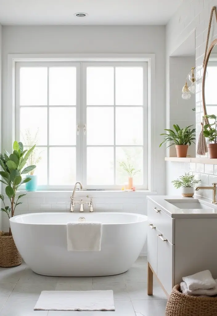 30+ Mediterranean Bathroom Design Ideas You’ll Love 23 30+ Mediterranean Bathroom Design Ideas You’ll Love - 23. Bright White Walls