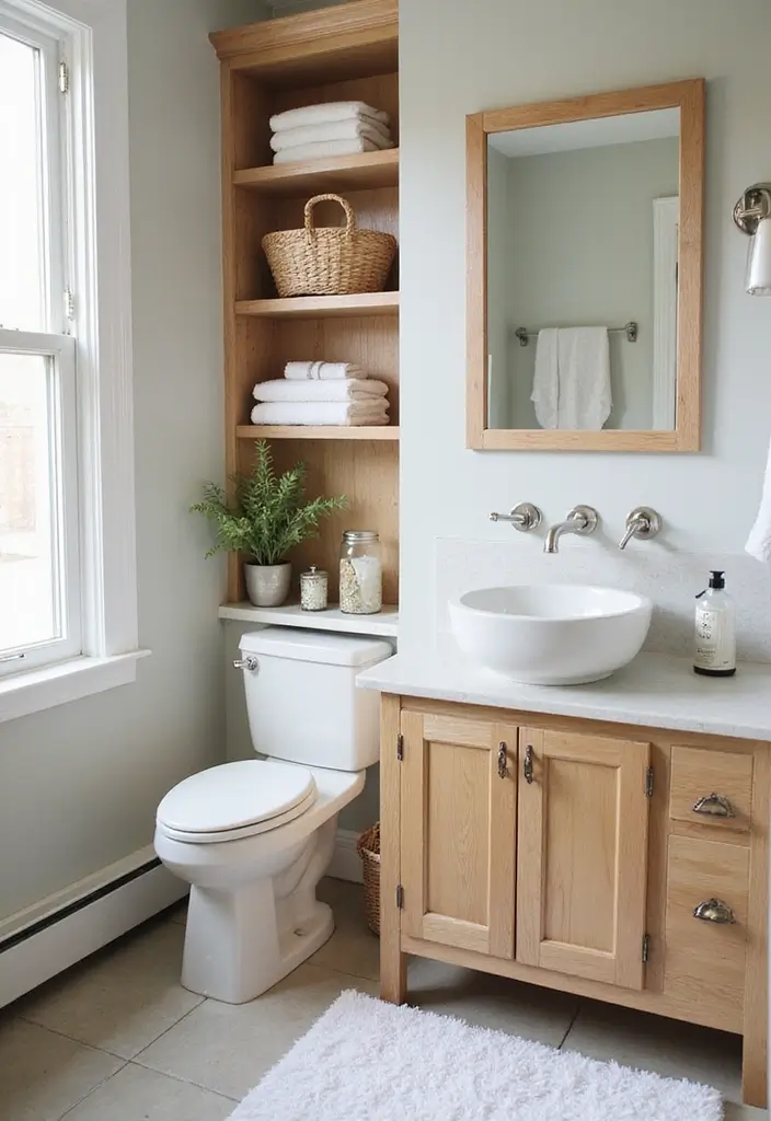 30+ Mediterranean Bathroom Design Ideas You’ll Love 24 30+ Mediterranean Bathroom Design Ideas You’ll Love - 24. Stylish Storage Solutions