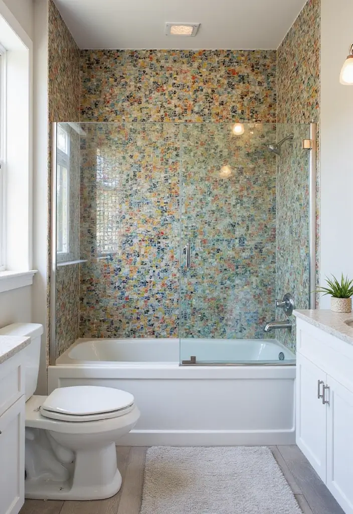30+ Mediterranean Bathroom Design Ideas You’ll Love 3 30+ Mediterranean Bathroom Design Ideas You’ll Love - 3. Elegant Mosaic Tiles