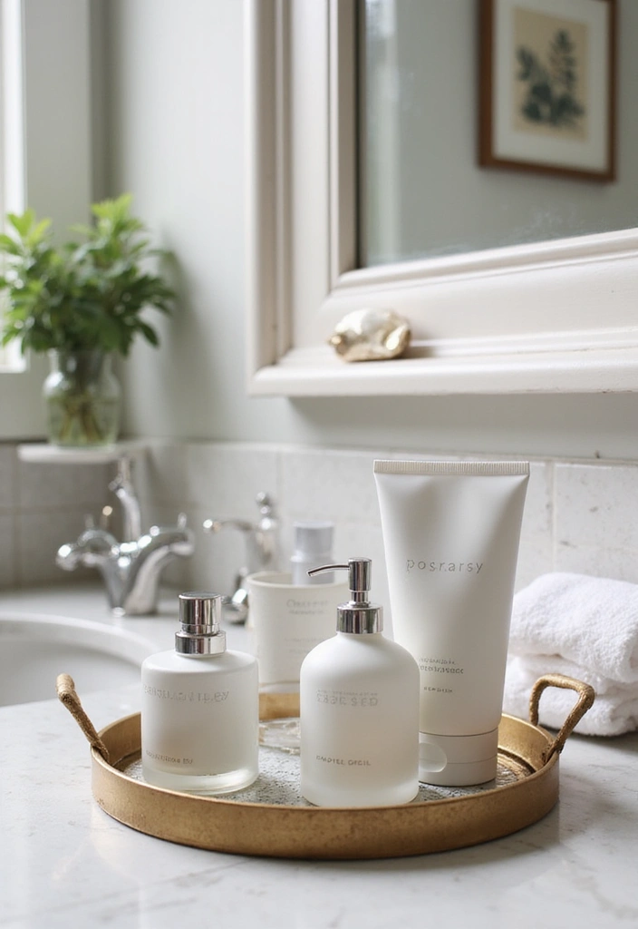 30+ Powder Bathroom Ideas That Impress Guests 18 30+ Powder Bathroom Ideas That Impress Guests - 18. Chic Toiletry Displays