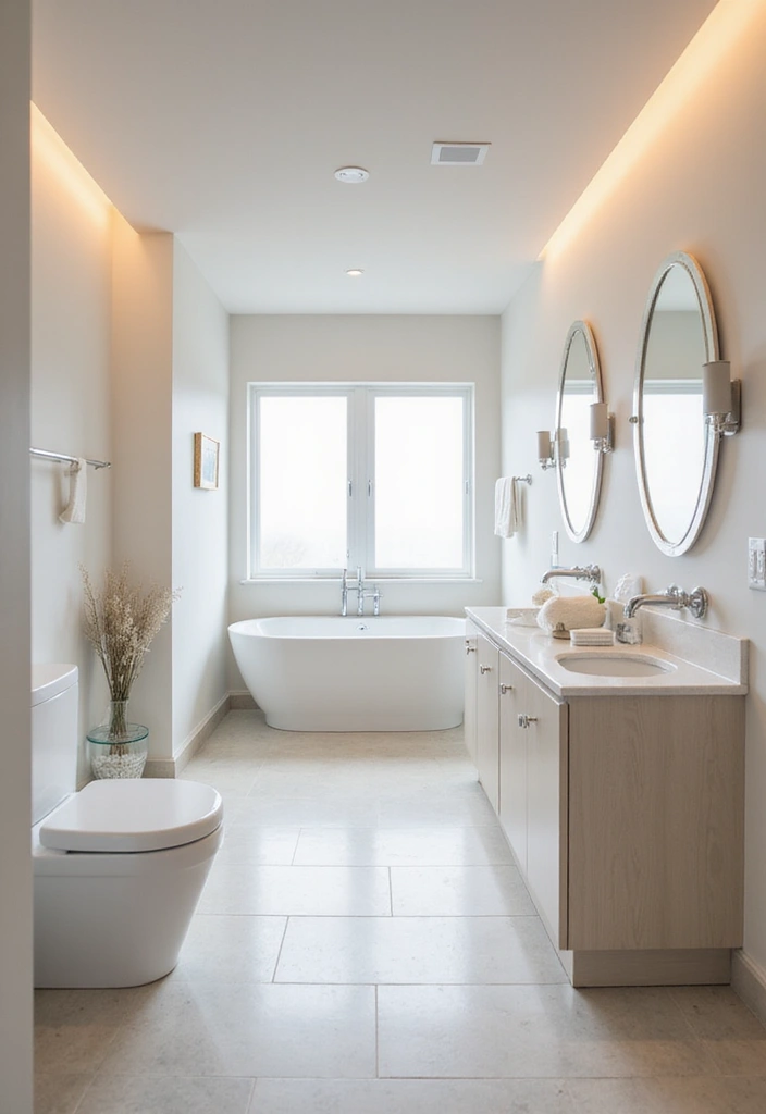 30+ Powder Bathroom Ideas That Impress Guests 23 30+ Powder Bathroom Ideas That Impress Guests - 23. Open-Concept Design