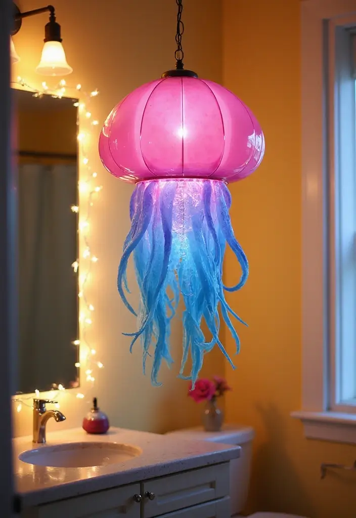 30+ Quirky Bathroom Ideas That Make You Smile 12 30+ Quirky Bathroom Ideas That Make You Smile - 12. Fun Lighting Fixtures