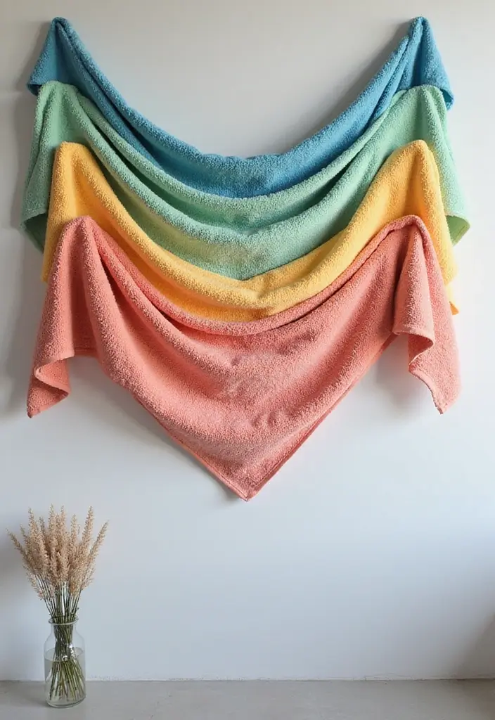 30+ Quirky Bathroom Ideas That Make You Smile 14 30+ Quirky Bathroom Ideas That Make You Smile - 14. Creative Towel Displays