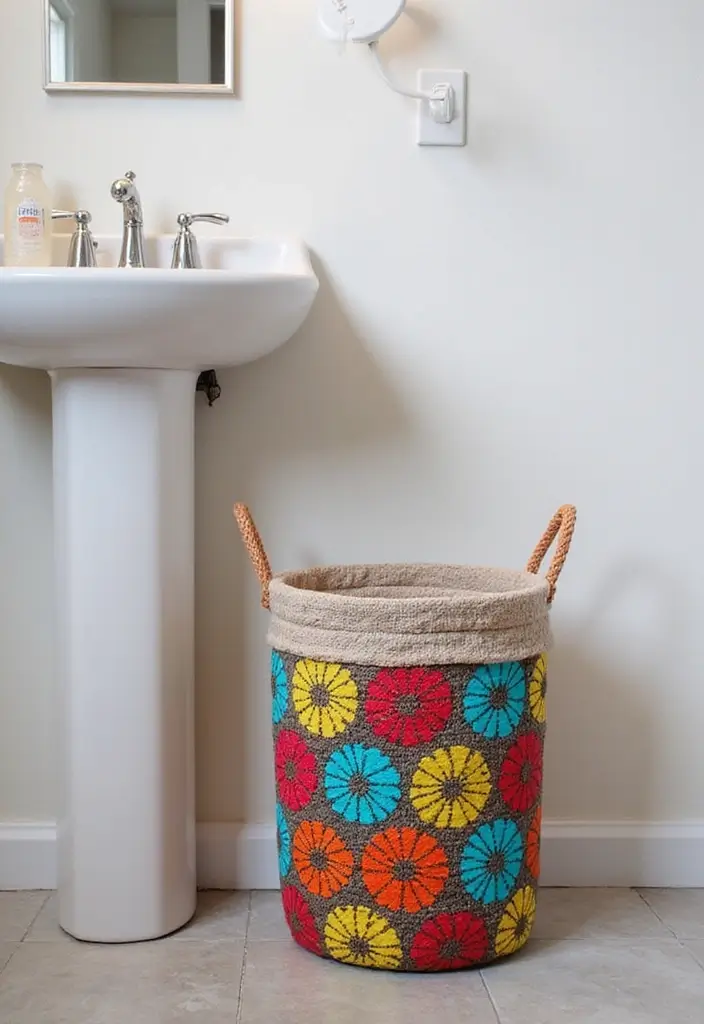 30+ Quirky Bathroom Ideas That Make You Smile 19 30+ Quirky Bathroom Ideas That Make You Smile - 19. Colorful Waste Baskets