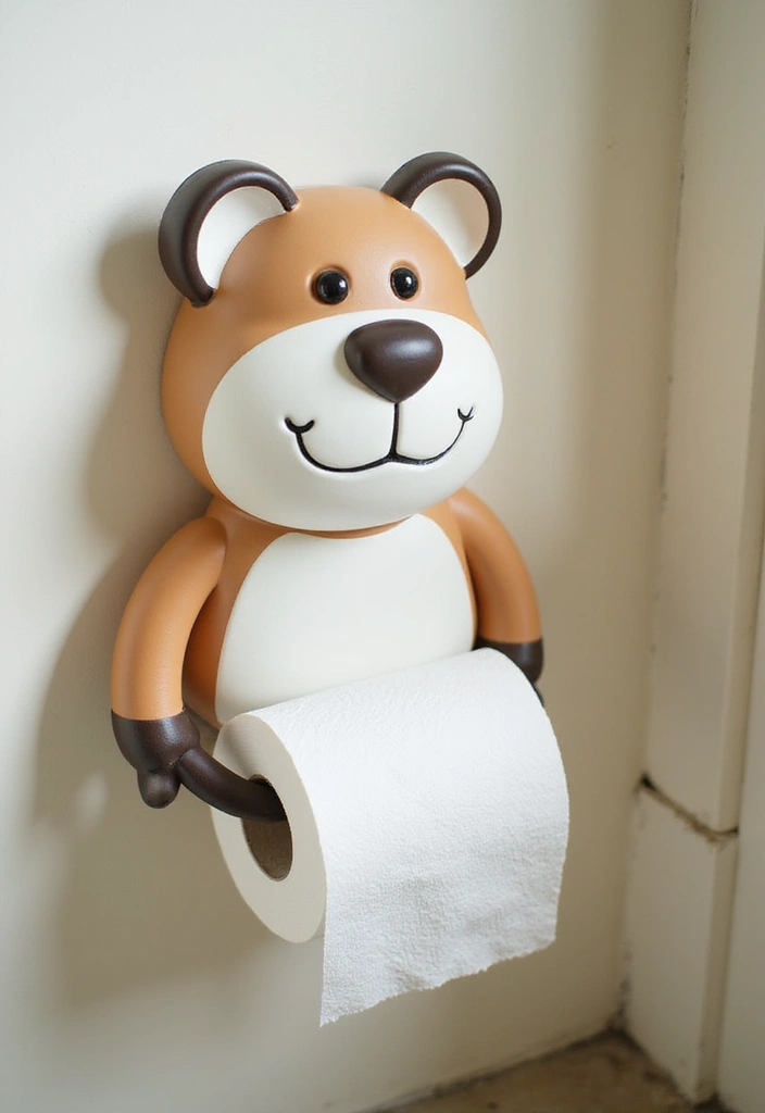 30+ Quirky Bathroom Ideas That Make You Smile 21 30+ Quirky Bathroom Ideas That Make You Smile - 21. Playful Toilet Paper Holders