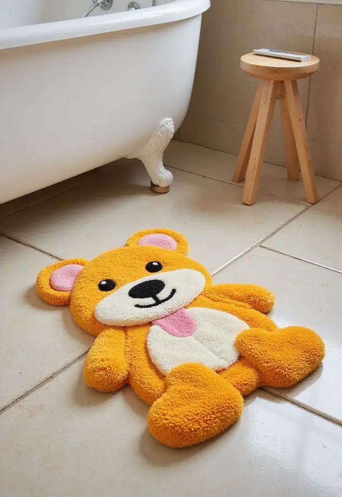 30+ Quirky Bathroom Ideas That Make You Smile 3 30+ Quirky Bathroom Ideas That Make You Smile - 3. Funky Bath Mats