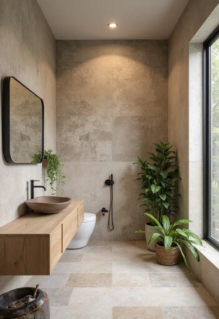 30+ Small Bathroom Tile Ideas That Look Spacious 5 30+ Small Bathroom Tile Ideas That Look Spacious - 5. Eco-Friendly Natural Stone