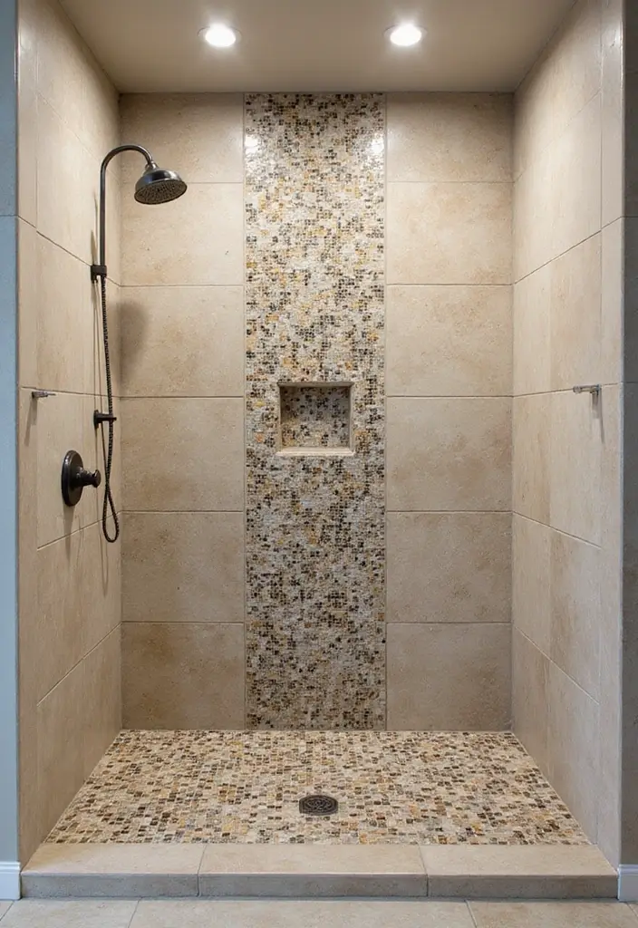 30+ Small Bathroom Tile Ideas That Look Spacious 8 30+ Small Bathroom Tile Ideas That Look Spacious - 8. Mosaic Tiles