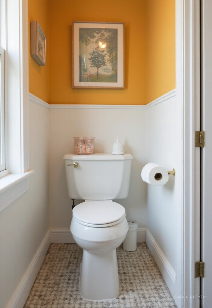 30+ Small Bathroom Wallpaper Ideas That Pop - 11. Bold Color Blocks