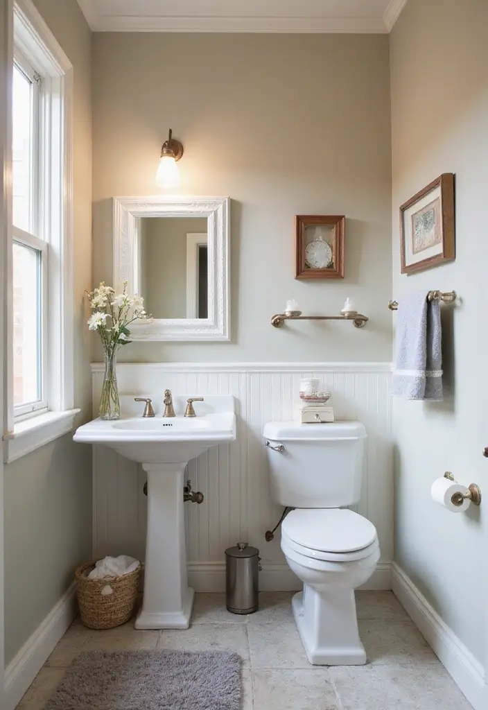 30+ Tiny Half Bathroom Ideas That Make a Big Impact 10 30+ Tiny Half Bathroom Ideas That Make a Big Impact - 10. Color Schemes That Expand Space