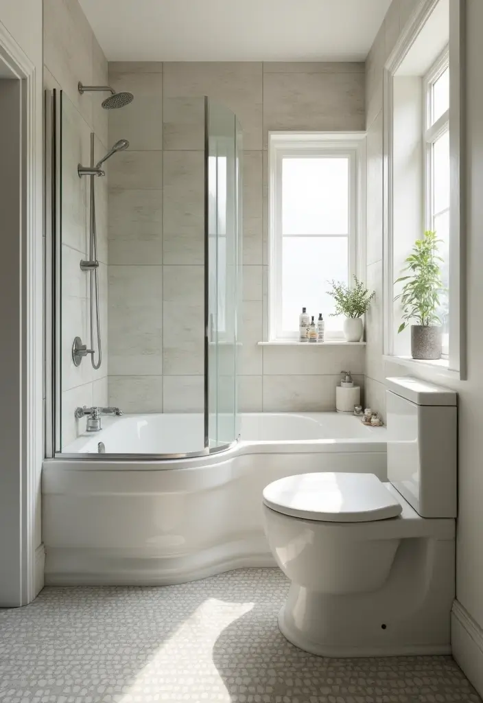 30+ Tiny Half Bathroom Ideas That Make a Big Impact 25 30+ Tiny Half Bathroom Ideas That Make a Big Impact - 25. Compact Bathing Solutions