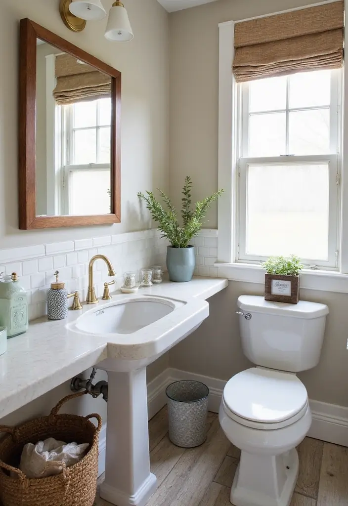 30+ Tiny Half Bathroom Ideas That Make a Big Impact 30 30+ Tiny Half Bathroom Ideas That Make a Big Impact - 30. Personal Touches with Accessories
