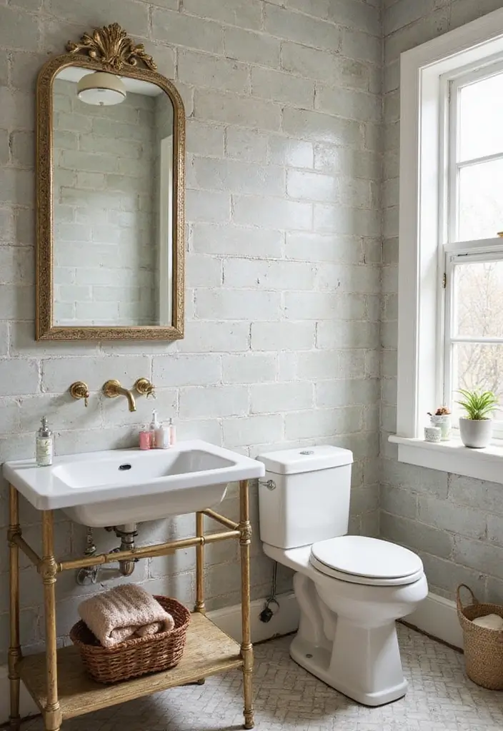 30+ Wallpaper Bathroom Ideas That Instantly Upgrade Your Space 28 30+ Wallpaper Bathroom Ideas That Instantly Upgrade Your Space - 28. Vintage Tiles for a Timeless Appeal