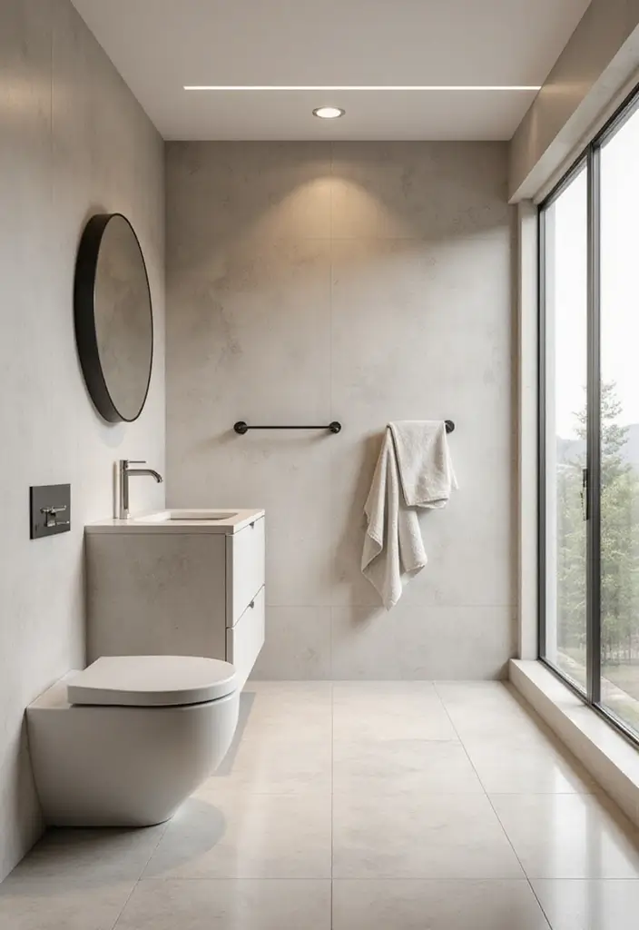 30+ Wallpaper Bathroom Ideas That Instantly Upgrade Your Space 8 30+ Wallpaper Bathroom Ideas That Instantly Upgrade Your Space - 8. Minimalist Designs for a Sleek Appearance