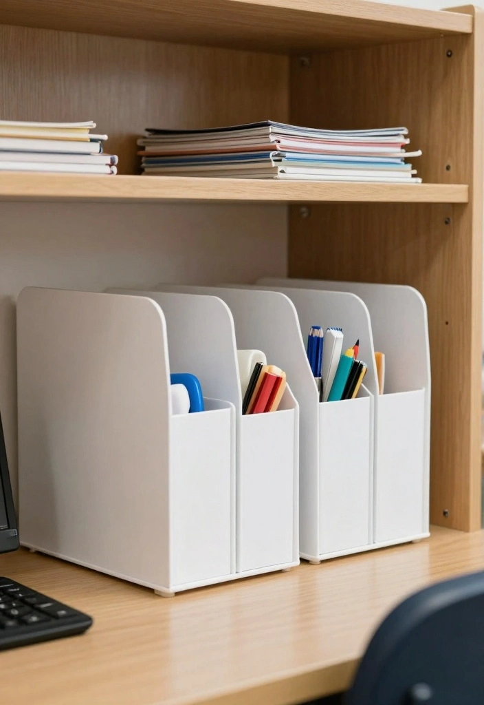 10 Elementary Office Decorating Ideas for Friendly Organized Spaces - 2. Functional Desk Arrangements