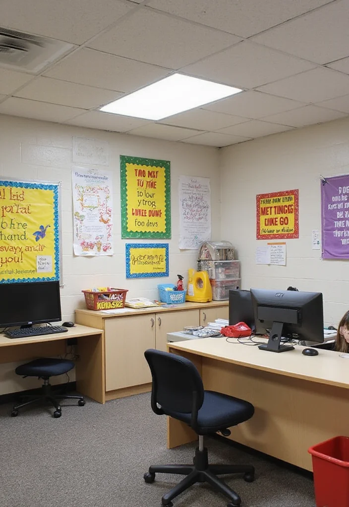 10 Elementary Office Decorating Ideas for Friendly Organized Spaces - 8. Inspiring Wall Art