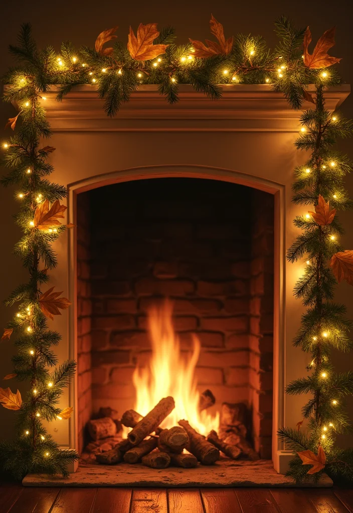 10 Fireplace Cover Ideas for Clean Seasonal Solutions - 7. Seasonal Garland Frames