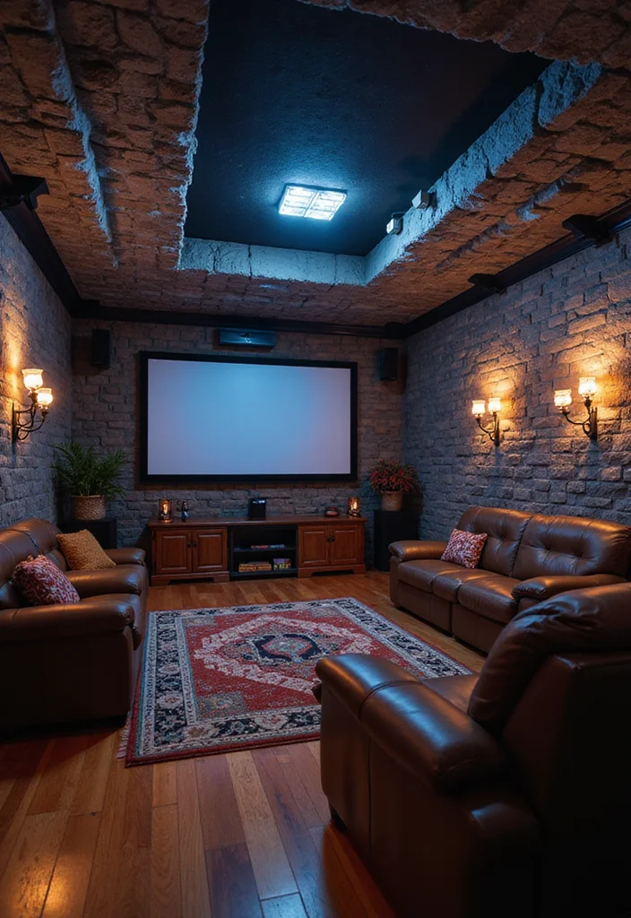 10 Minecraft Basement Ideas for Creative Themed Rooms - 6. The Blocky Cinema Experience