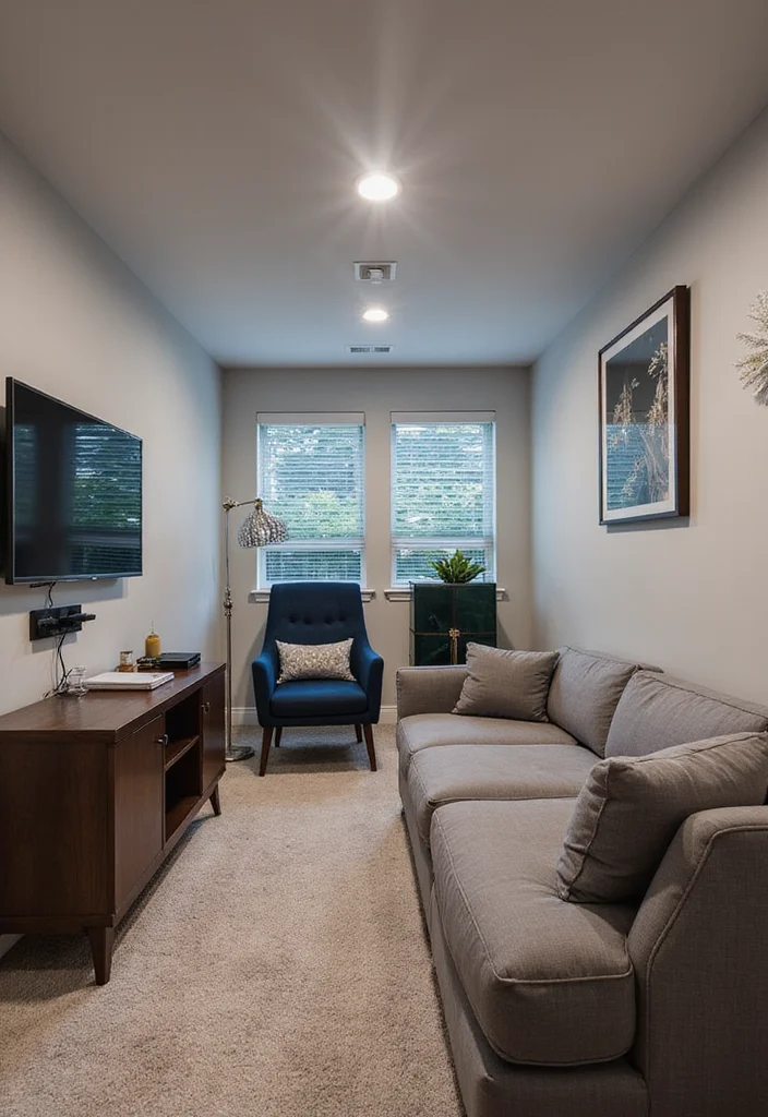 12 Basement Guest Suite Ideas for Private Comfortable Stays - 10. Tech-Savvy Suite