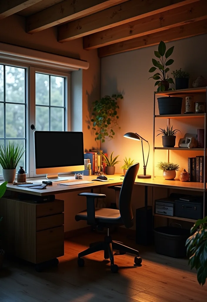 12 Basement Lighting Ideas for Bright Safe Spaces - 10. Task Lighting for Home Offices