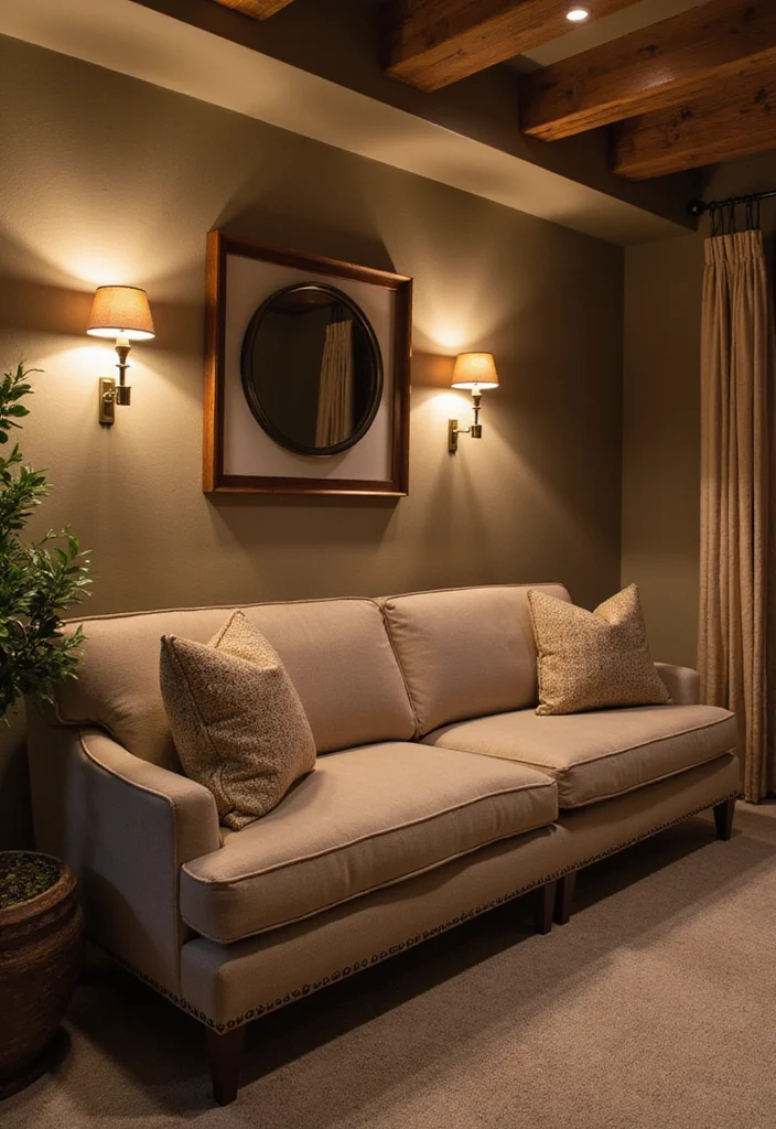 12 Basement Lighting Ideas for Bright Safe Spaces - 6. Wall Sconces for Soft Lighting