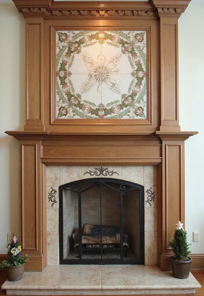 12 Cozy Fireplace Room Ideas for Warm Inviting Spaces - 8. Adding Artistry with Surrounds