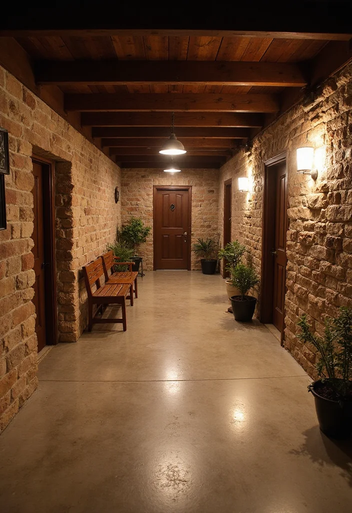 12 Dark Basement Ideas for Warm Brightened Makeovers - 1. Layered Lighting Mastery