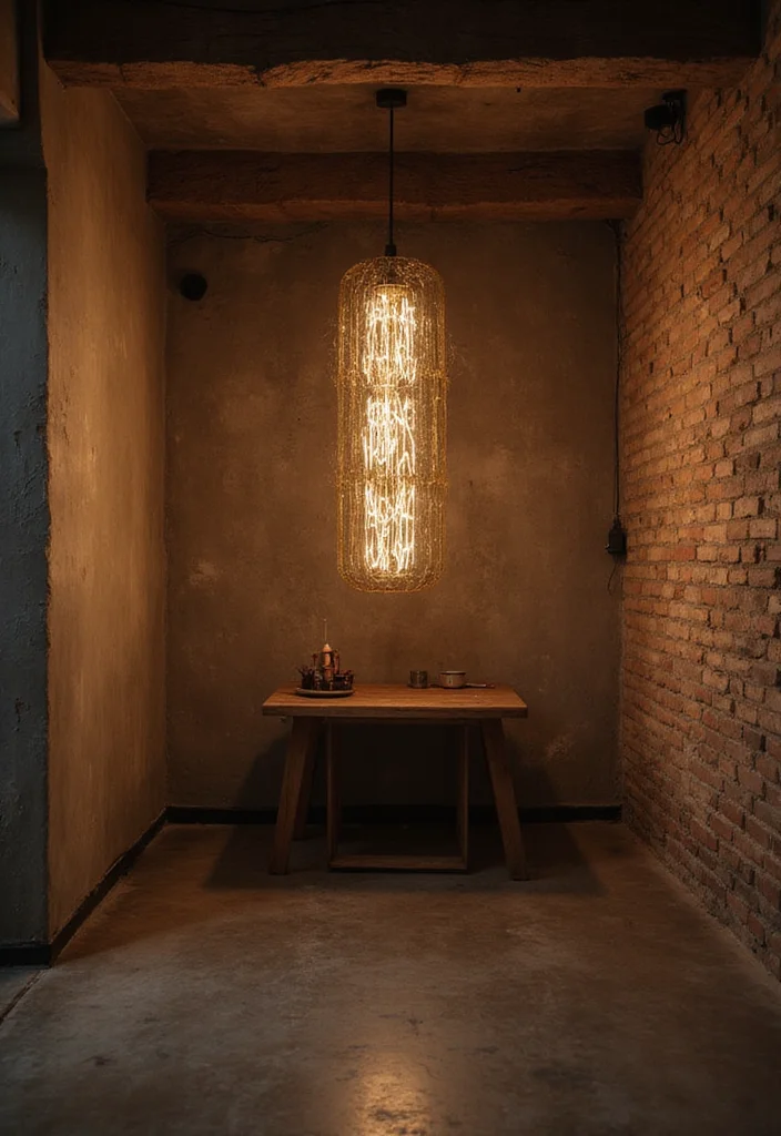 12 Dark Basement Ideas for Warm Brightened Makeovers - 5. Statement Lighting Fixtures