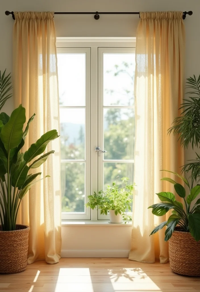 12 Divider Curtain Ideas for Easy Space Separation - 10. Outdoor-Inspired Curtains