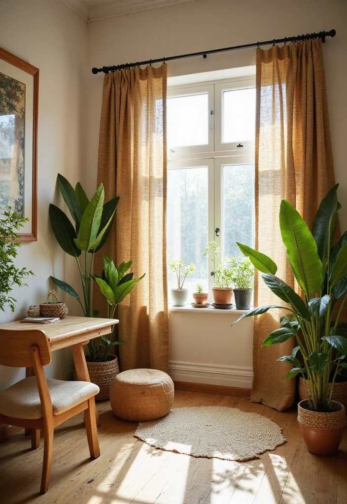 12 Divider Curtain Ideas for Easy Space Separation - 4. Natural Fibers