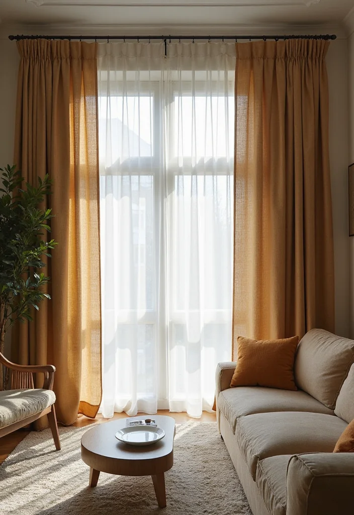 12 Divider Curtain Ideas for Easy Space Separation - 8. Layered Looks