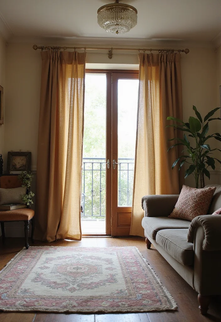 12 Door Curtain Ideas for Soft Decorative Transitions - 12. Vintage Finds