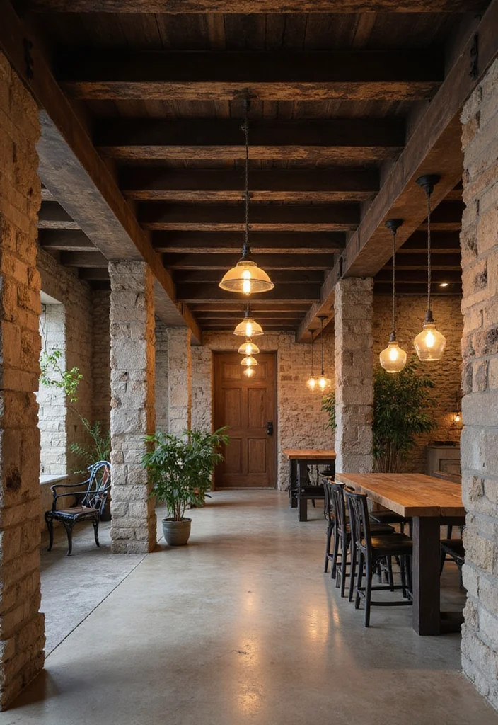 12 Exposed Basement Ceiling Ideas for Industrial Modern Style - 1. Raw Metal Beams