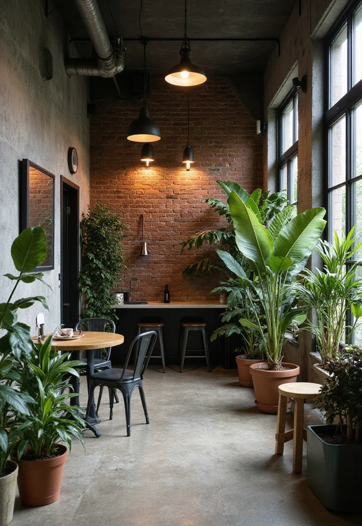 12 Exposed Basement Ceiling Ideas for Industrial Modern Style - 12. Greenery and Nature