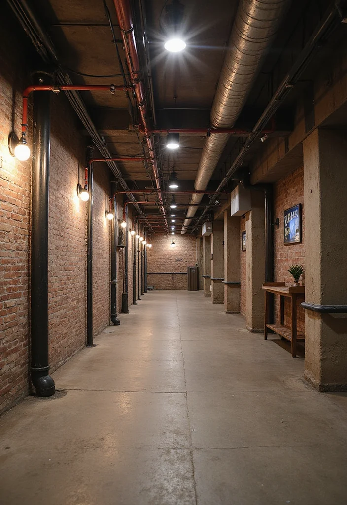 12 Exposed Basement Ceiling Ideas for Industrial Modern Style - 8. Cable and Pipe Exposures