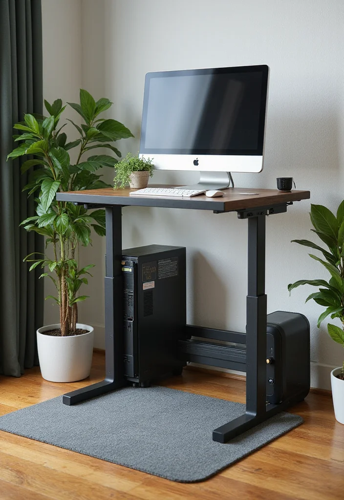 12 Home Office Desk Ideas for Better Workflow and Comfort - 1. The Standing Desk Setup