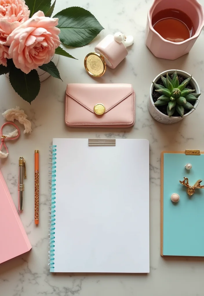 12 Home Office Desk Ideas for Better Workflow and Comfort - 12. Stylish Desk Accessories