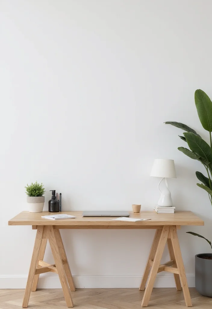 12 Home Office Desk Ideas for Better Workflow and Comfort - 2. Minimalist Chic