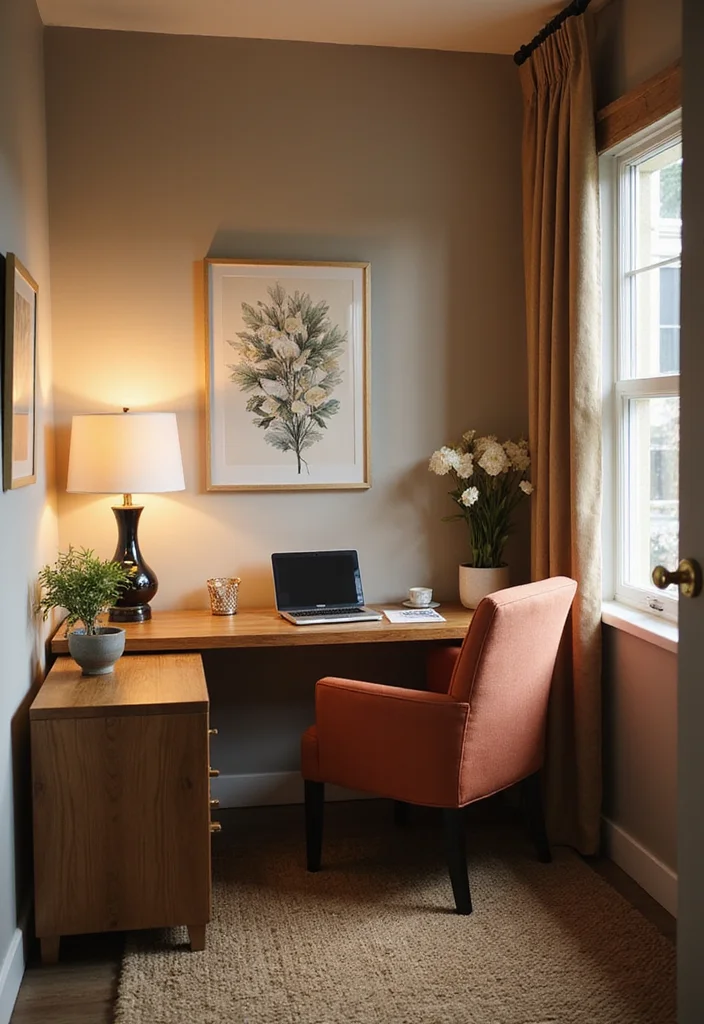 12 Home Office Desk Ideas for Better Workflow and Comfort - 3. Cozy Corner Nook