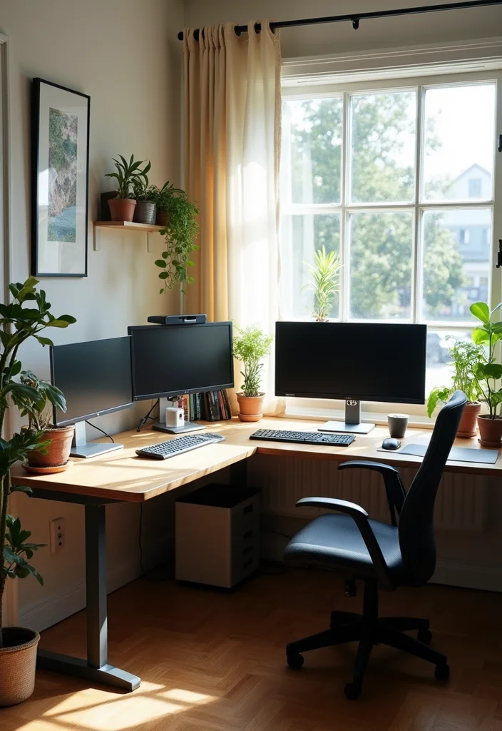 12 Home Office Desk Ideas for Better Workflow and Comfort - 5. L-Shaped Desks for Maximum Efficiency