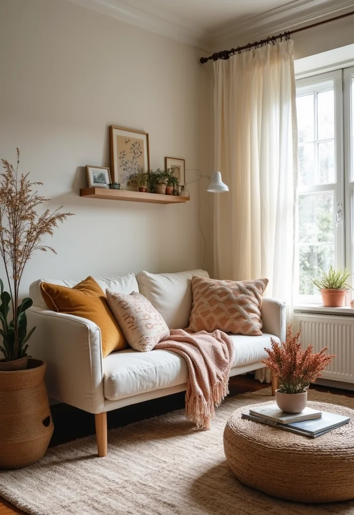 12 Living Room Office Ideas for Integrated Functional Design 100 12 Living Room Office Ideas for Integrated Functional Design - 10. Cozy Textiles for Comfort