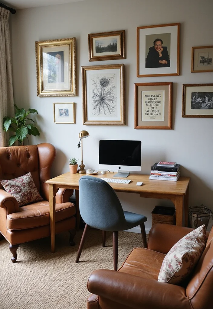 12 Living Room Office Ideas for Integrated Functional Design 67 12 Living Room Office Ideas for Integrated Functional Design - 7. Incorporating Art and Personal Touches