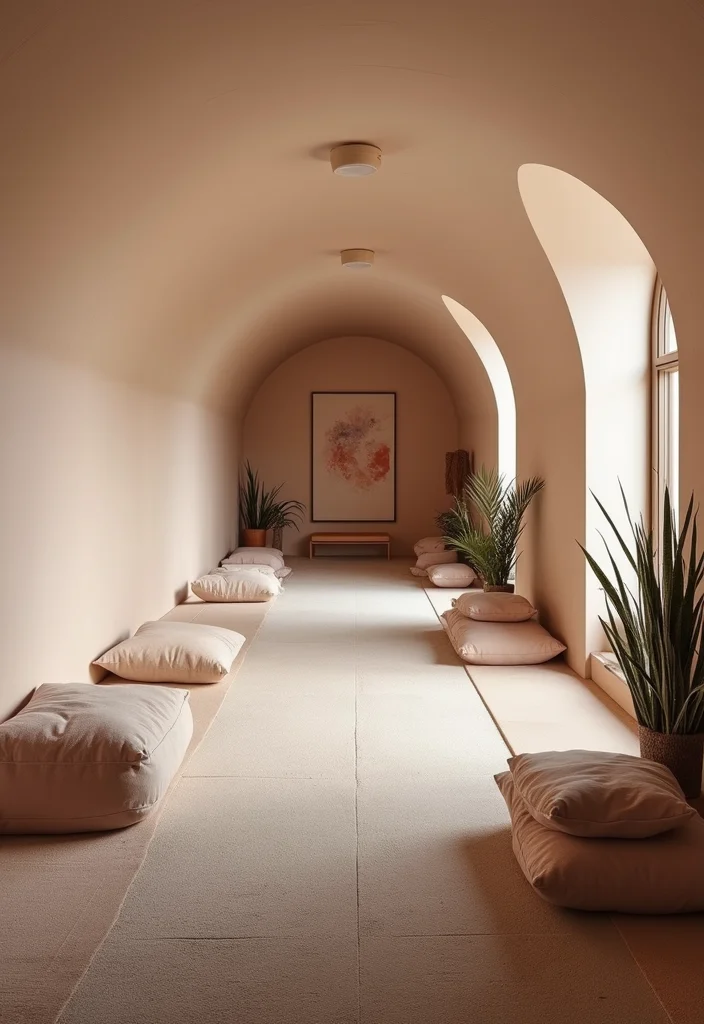 12 Long Narrow Basement Ideas for Balanced Functional Layouts - 12. Serene Meditation Space